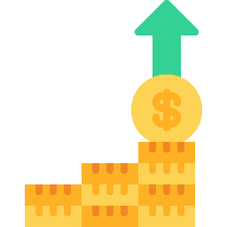 Icône argent en croissance